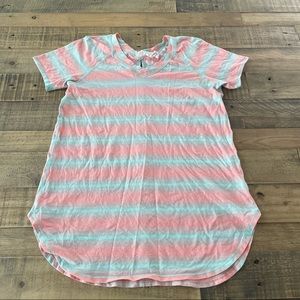 Lululemon Ivivva Girls Striped Shirt Sz 14